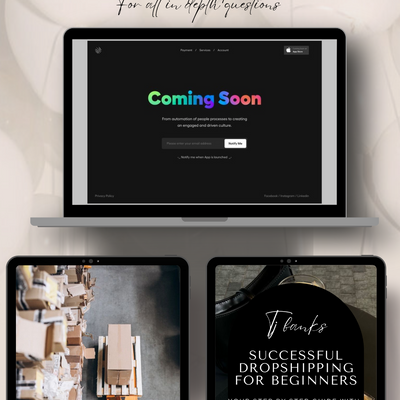 Done for you Dropshipping website package(standard)deposit too book