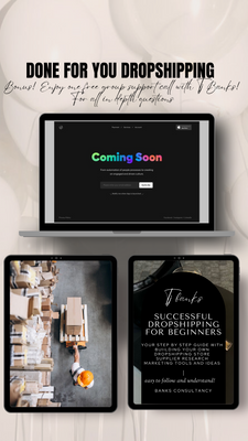 Done for you Dropshipping website package(standard)deposit too book